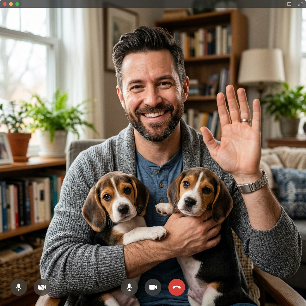 Participant on video chat